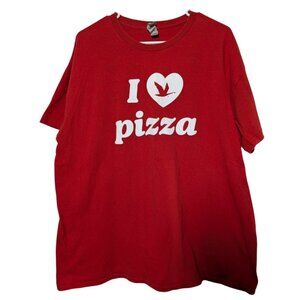 WaWa "I Love Pizza" Red T-Shirt XL Gildan Heavy Cotton, Short Sleeve